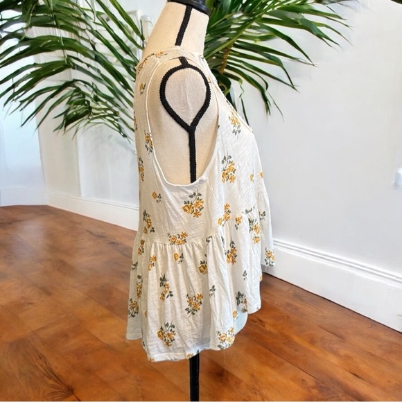 LUCKY BRAND Sleeveless Peplum Floral Tank Top – Size Small - Picture 3 of 16